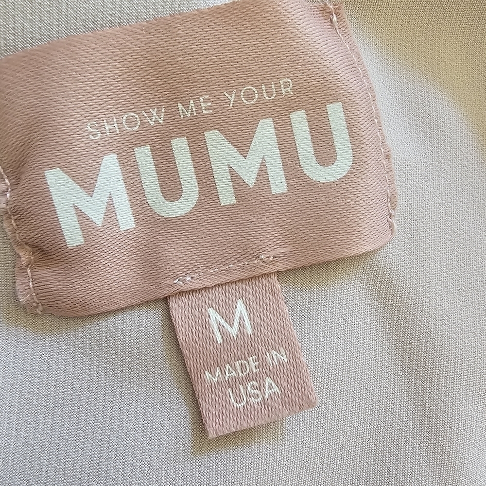 Show Me Your MuMu Morgan Pink Stretch Crepe Sleeveless V-Neck Bridesmaid Gown M - Picture 6 of 13